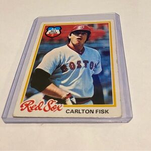 Carlton Fisk 1978 Topps Baseball Card Vintage Collectible
